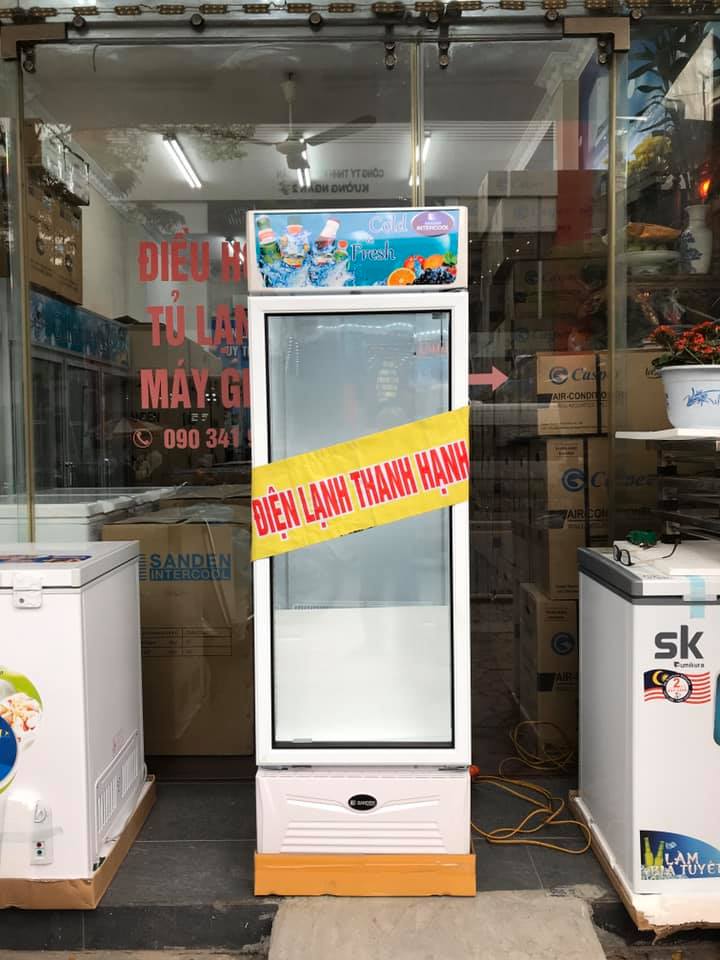 Tủ mát 1 cánh Sanden intercool SPA-0303A Tiêu chuẩn Châu Âu 300 Lít