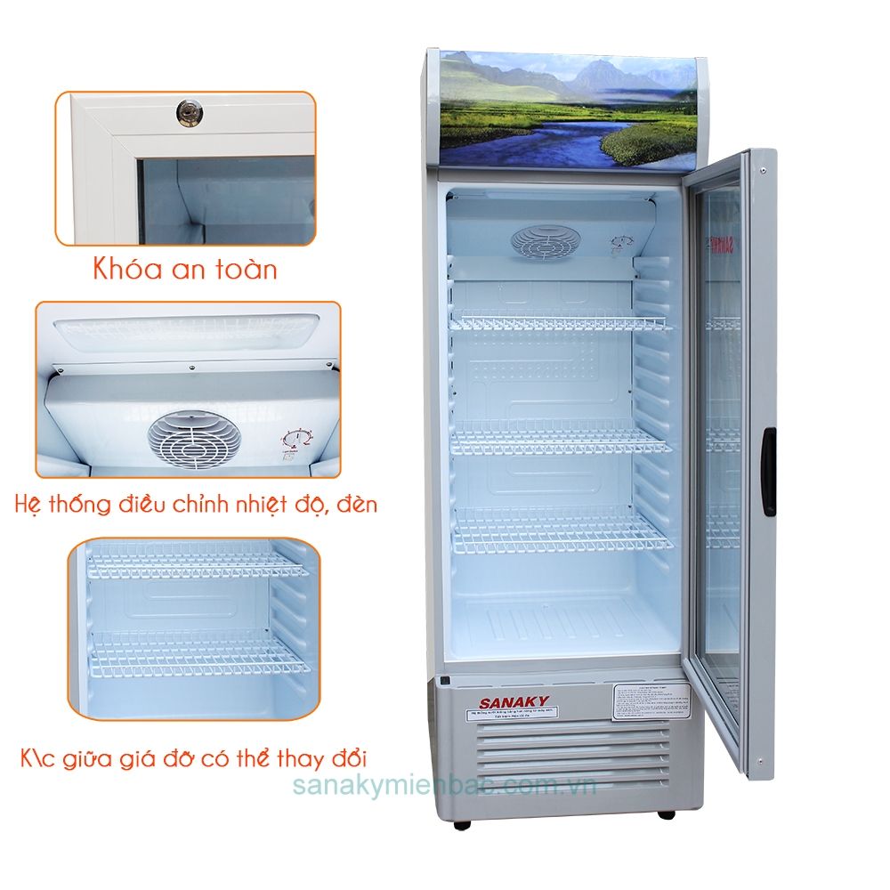 cấu tạo tủ mát Inverter Sanaky VH-408K3 dung tích 400 lít
