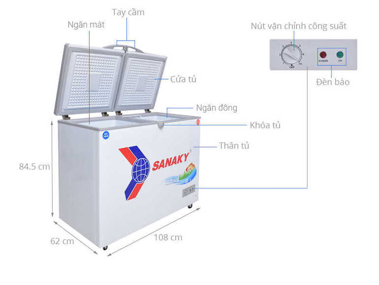 Hướng dẫn sử dụng và bảo quản tủ đông 2 chế độ Sanaky