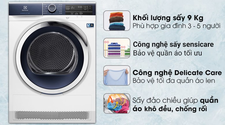 Giao tại HCM] Máy giặt sấy Electrolux Inverter 9 kg EWW9024P5WB - Chỉnh  nhiệt độ nước - Sấy trên mức độ khô mong muốn - Thêm quần áo khi máy đang  giặt | Lazada.vn